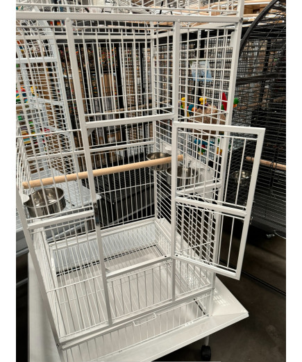 Parrot-Supplies Oakland Open Top Parrot Cage White